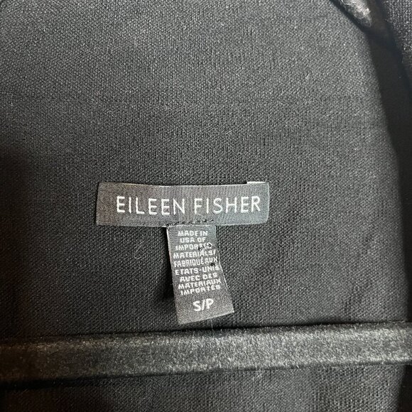 Eileen Fisher black crepe long moto jacket - Picture 4 of 6